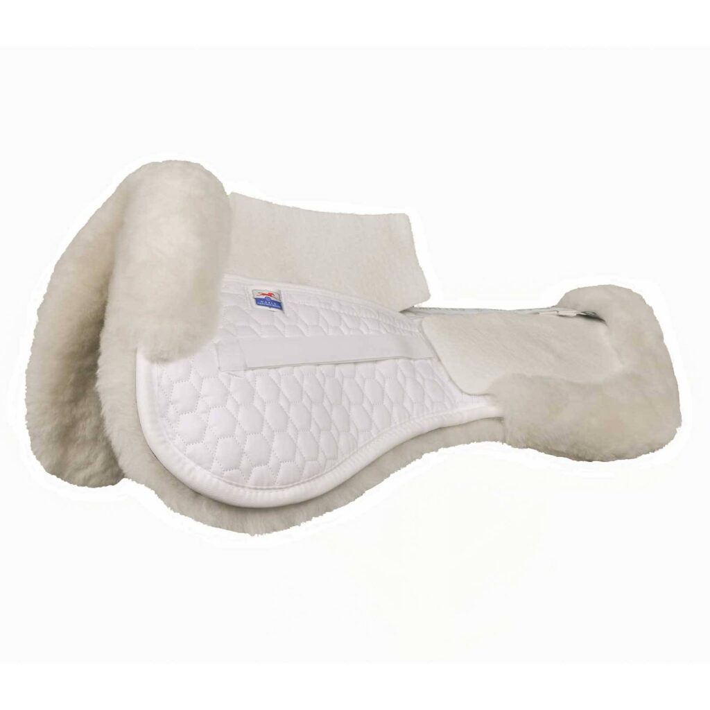 E.A. Mattes Platinum Ewwa Dressage Correction Half Pad With Sheepskin & Shim Pockets