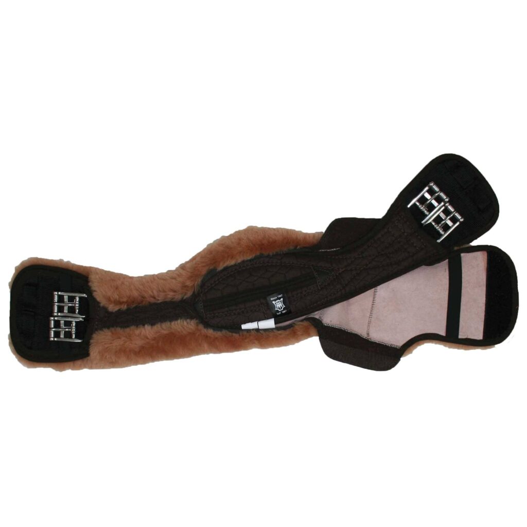 E.A. Mattes Crescent Dressage Sheepskin Girth With Cover