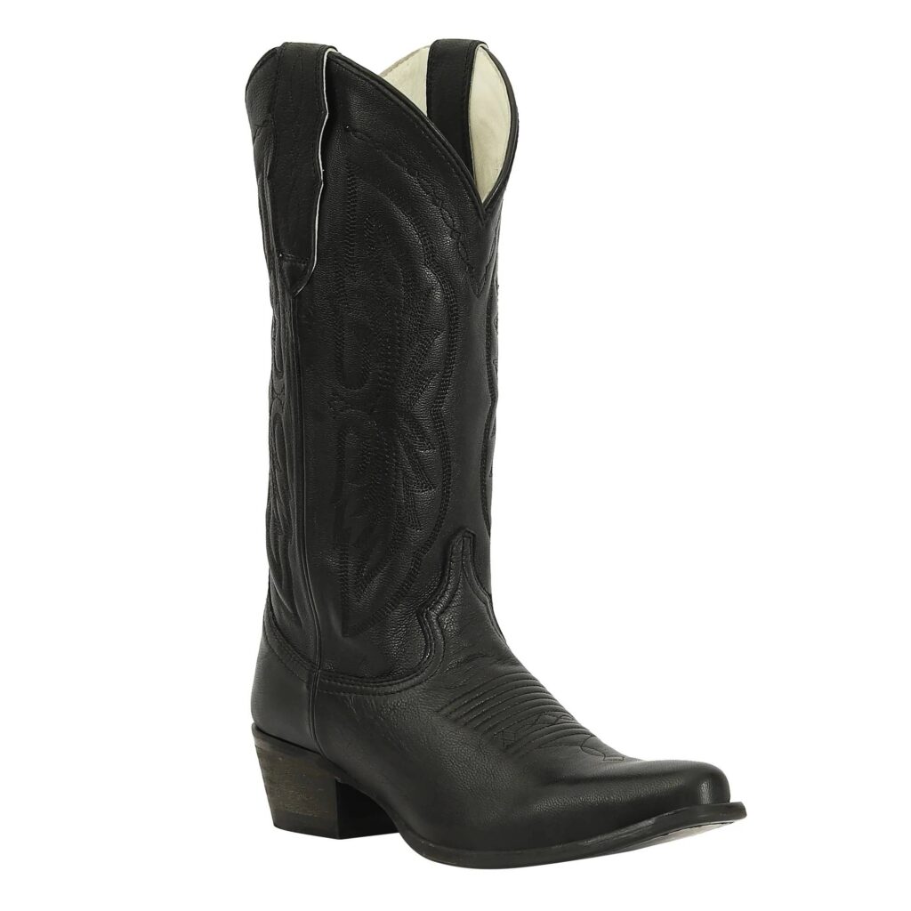 Tuffrider Ladies Cowtown Mid Height Embroidered Leather Snip Toe Western Boots