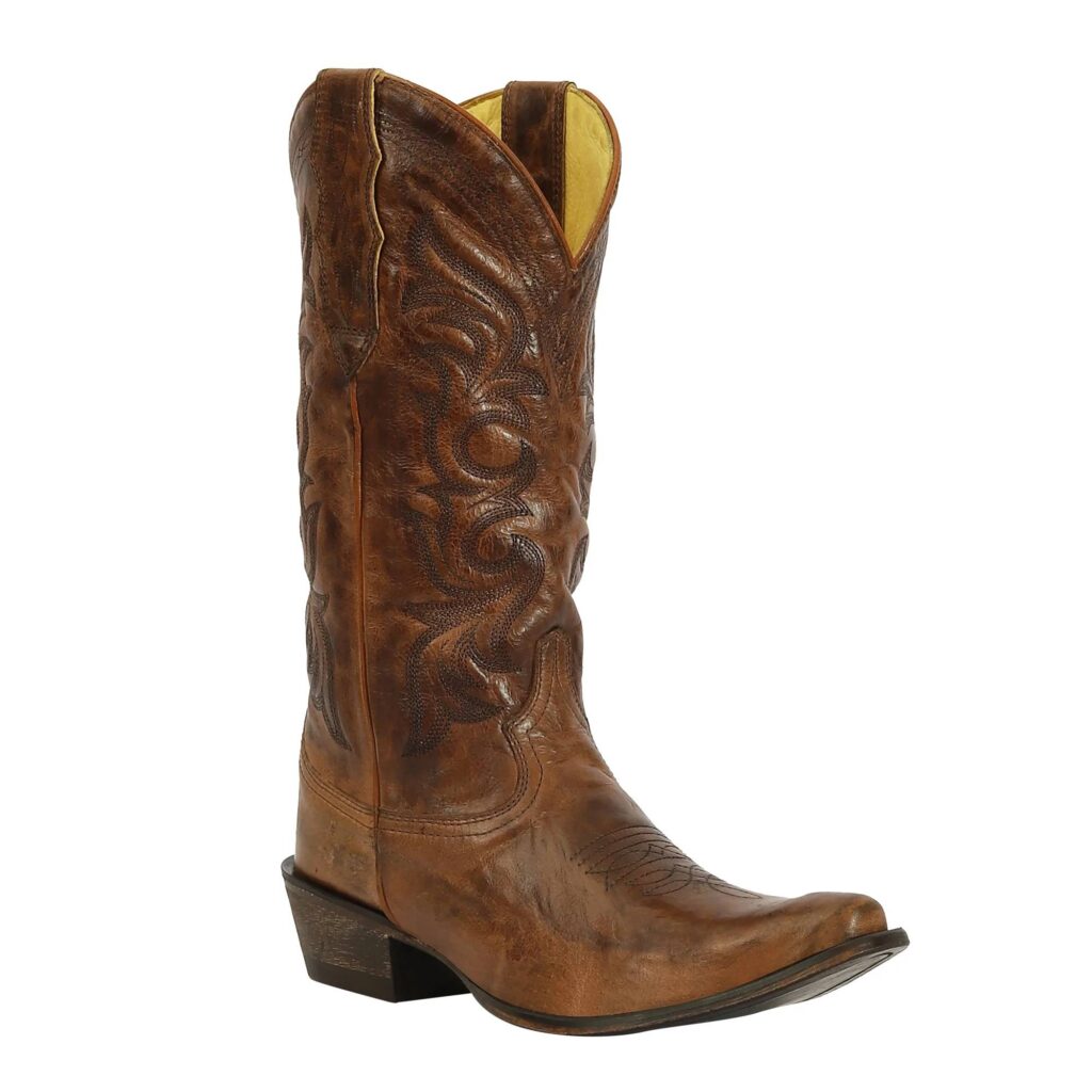 Tuffrider Ladies Cowtown Mid Height Embroidered Leather Snip Toe Western Boots
