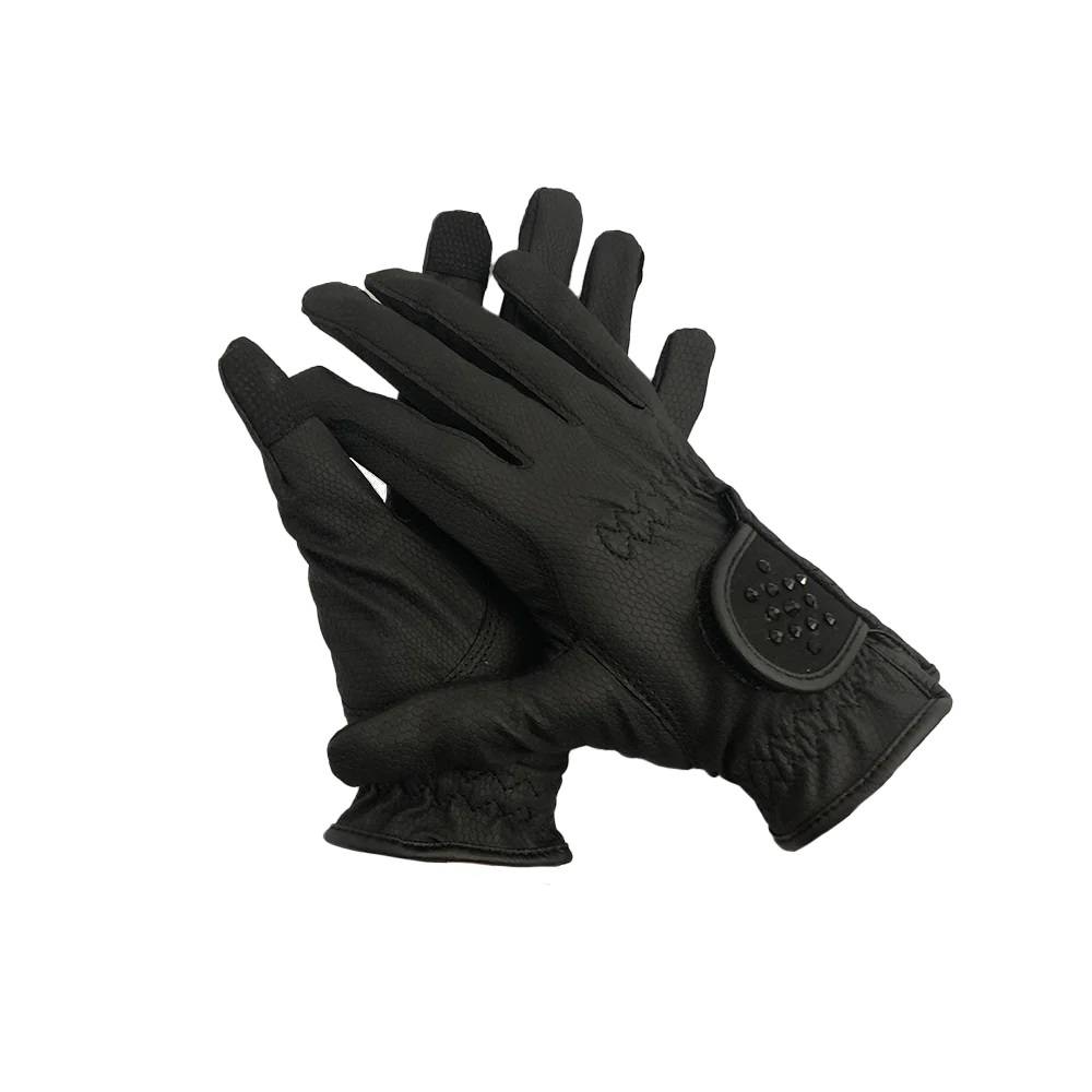 Tuffrider Ladies Diamante Crystal Strap Riding Gloves