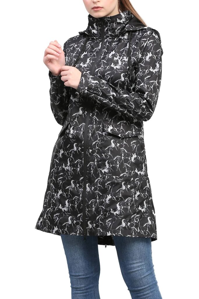 Equine Couture Ladies Linear Horse Rain Jacket