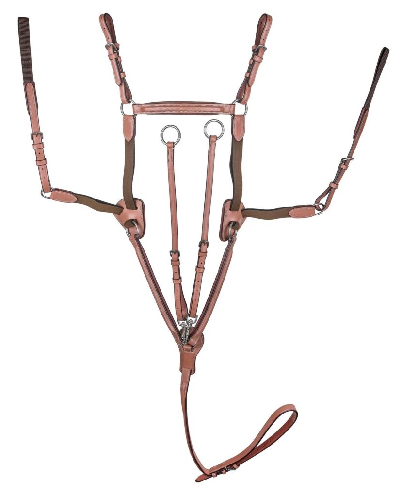 Laureate By Henri De Rivel Raised Fancy Stitched 5 Point Breastplate With  Running Attachment- Oakbark- Cob