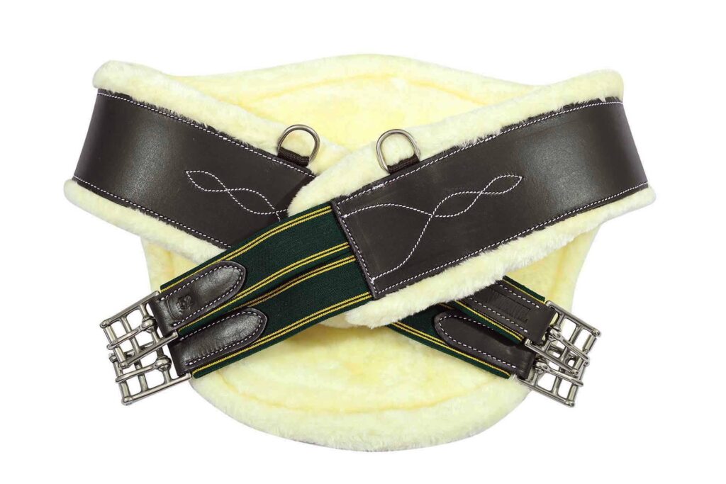 Henri De Rivel Anatomic Jumping Belly Guard Girth With Sherpa Fleece