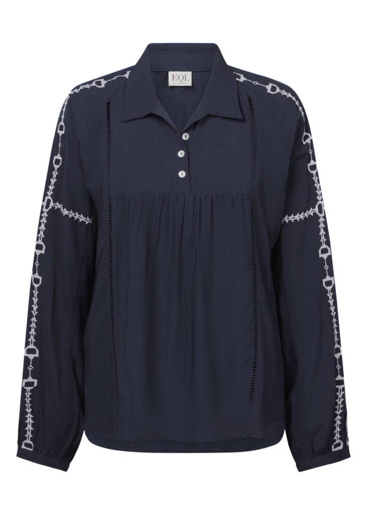 Eql By Kerrits Ladies Bit And Rein Embroidered Blouse