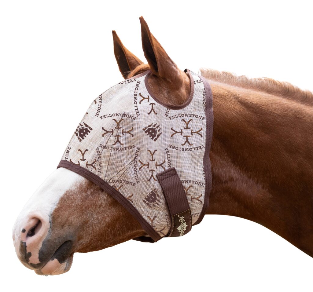 Kensington Yellowstone 73% Uv Fly Mask With Web Trim – Dual Ear Opening & Forelock Freedom