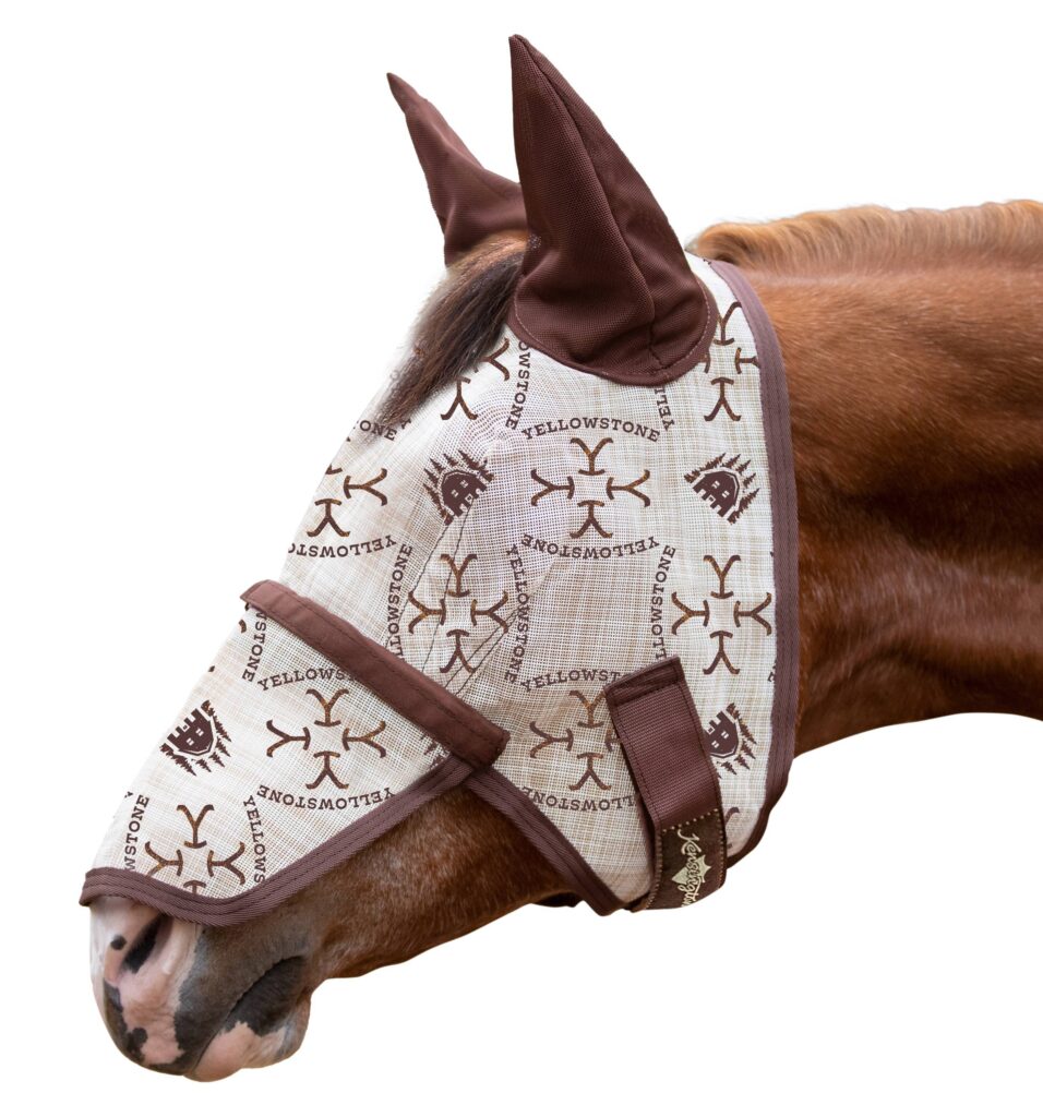 Kensington Yellowstone 73% Uv Fly Mask With Removable Nose – Soft Mesh Ears & Forelock Opening