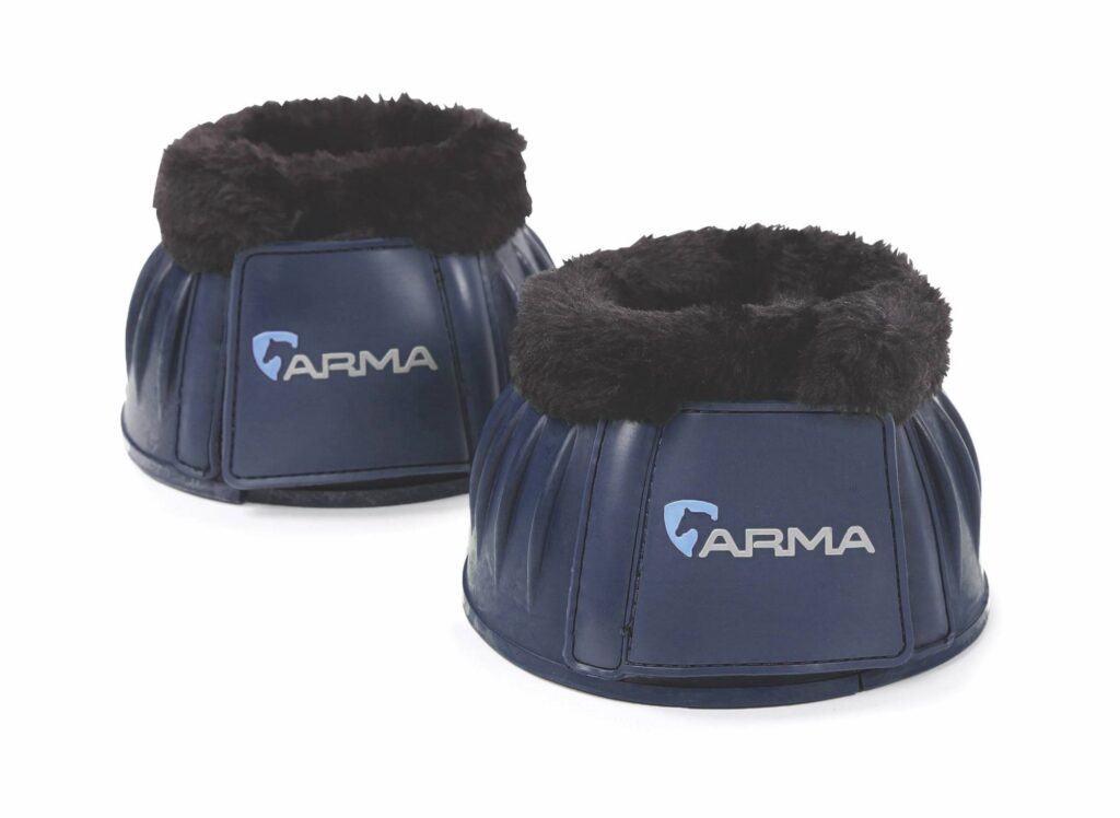 Shires Arma Black Fleece Over Reach Boots