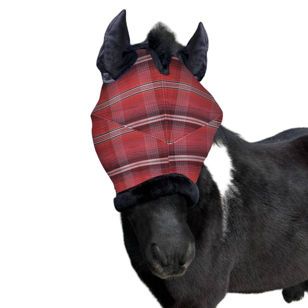 Kensington 73% Uv Pony Fly Mask With Fleece Trim & Soft Mesh Ears
