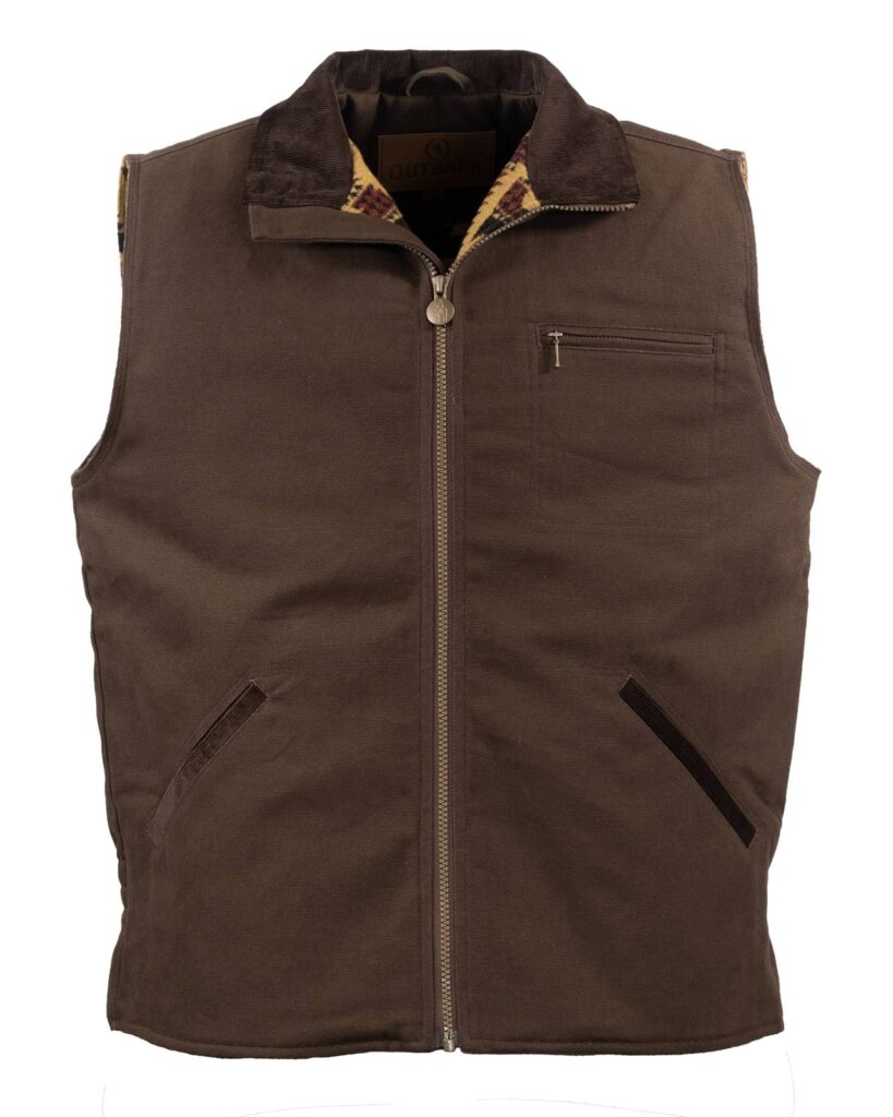Outback Trading Mens Sawbuck Canvas Vest
