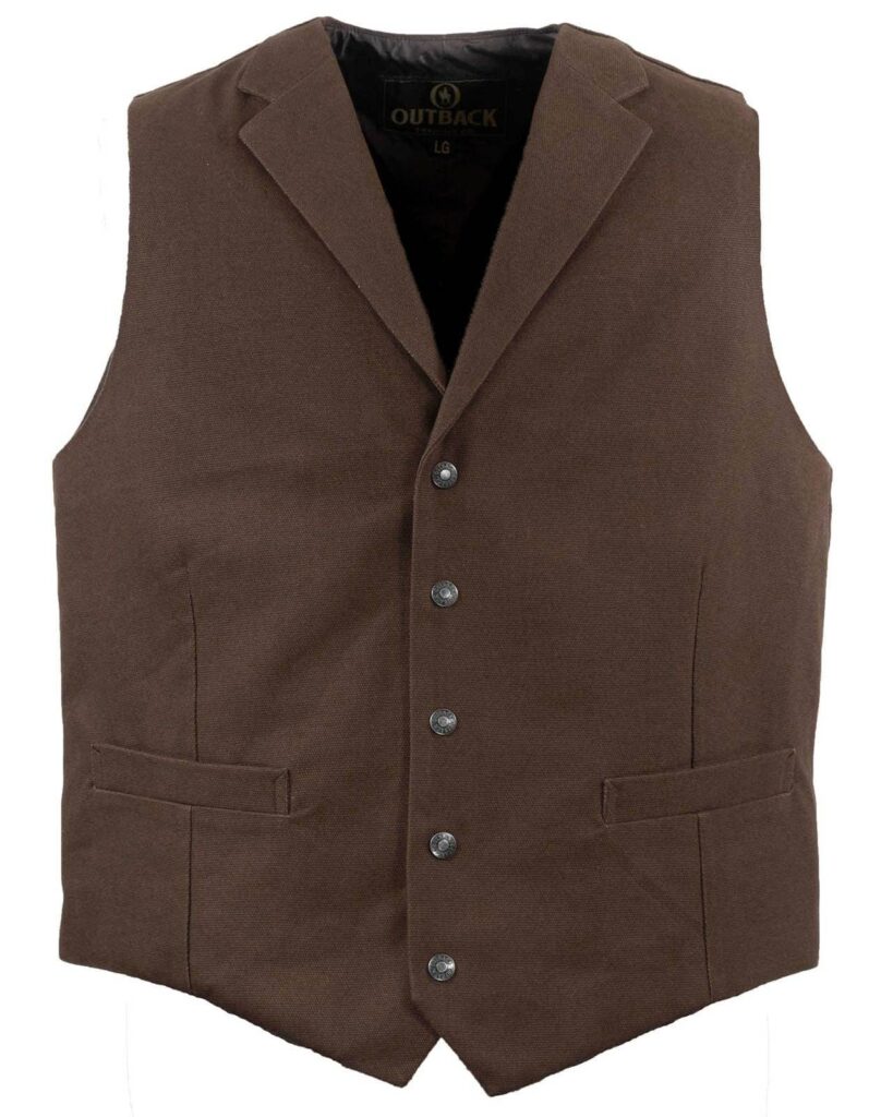 Outback Trading Mens Jessie Canvas Vest