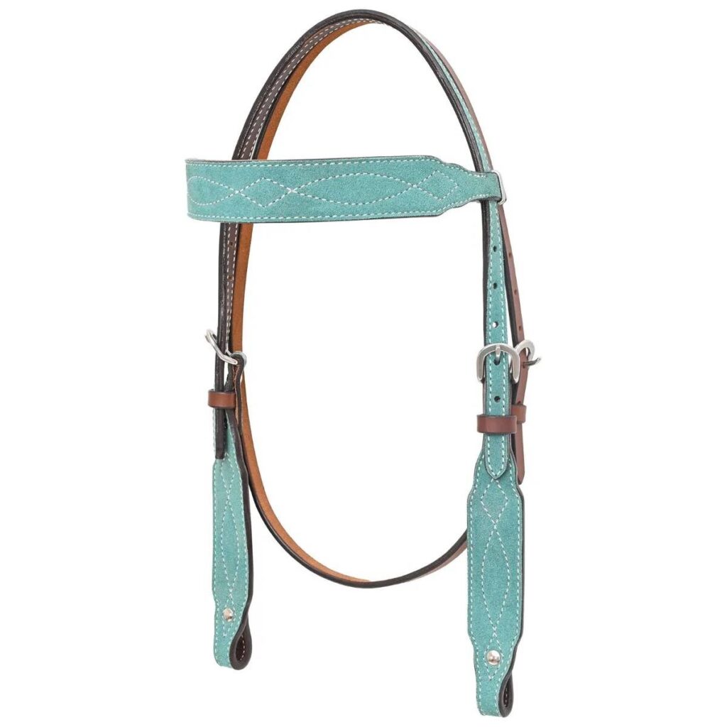 Circle Y Marfa Lights Suede Browband