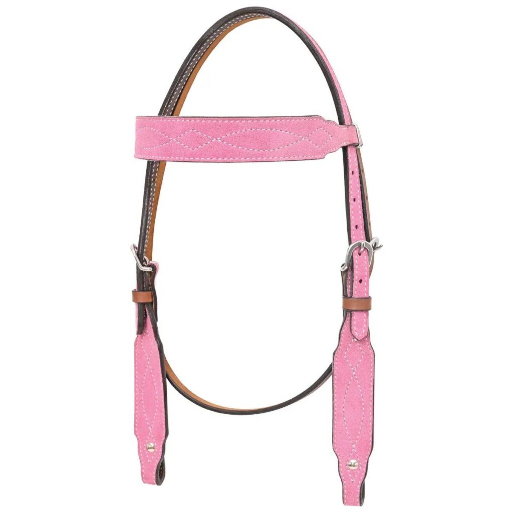 Circle Y Marfa Lights Suede Browband