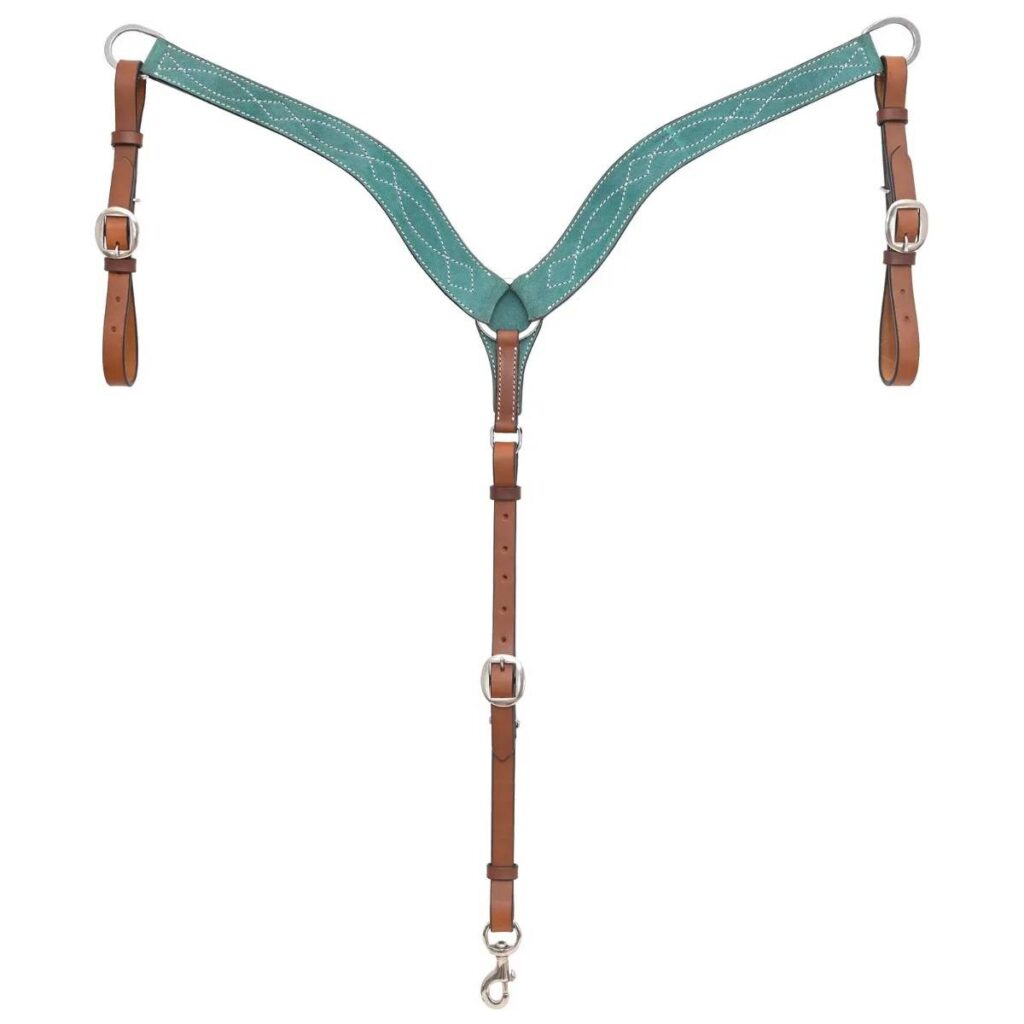Circle Y Marfa Lights Suede Breast Collar