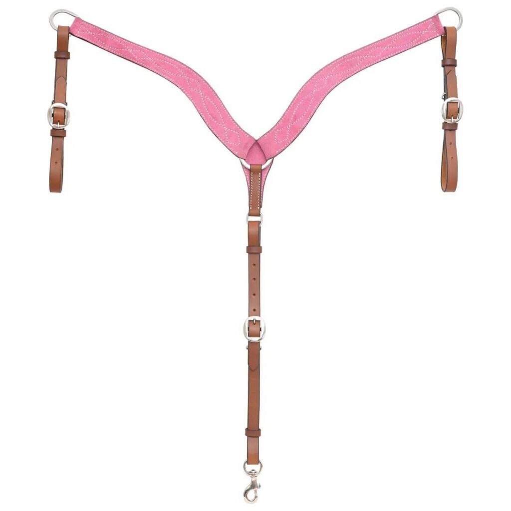 Circle Y Marfa Lights Suede Breast Collar
