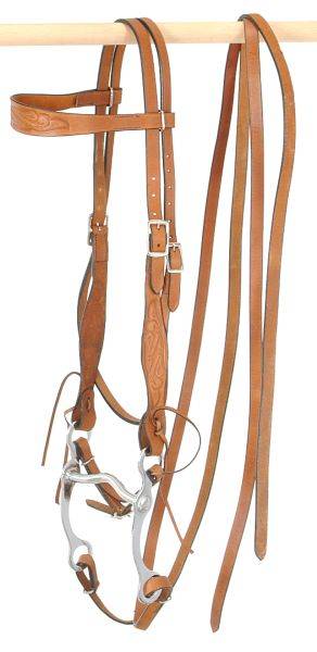 King Series Horse Embossed Browband Headstall