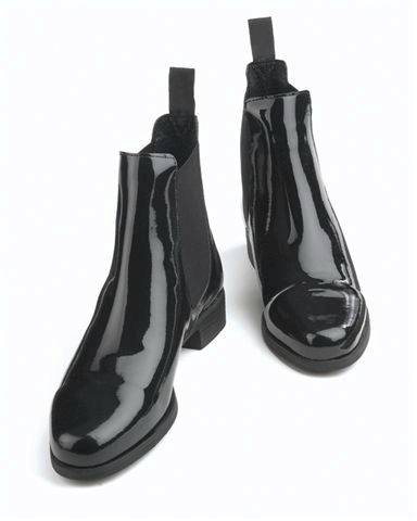 Ovation Finalist Ladies Patent Leather Elastic Side Jodphur Boots