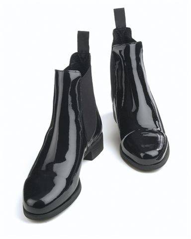Ovation Finalist Ladies Patent Leather Elastic Side Jodphur Boots