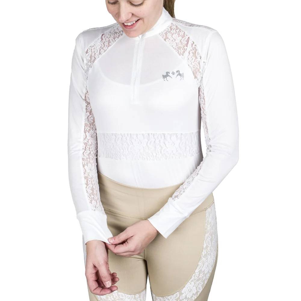 Equine Couture Ladies Spicy Girl Cinnamon Long Sleeve Show Shirt