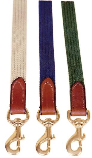 Tory Leather 7′ Cotton Web Lead With Leather Ends