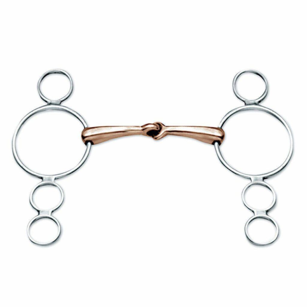 Korsteel Copper Mouth Large Ring Double Dutch Gag Bit