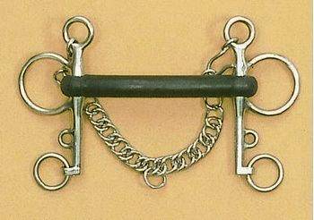 Centaur Stainless Steel Rubber Mullen Mouth Pelham