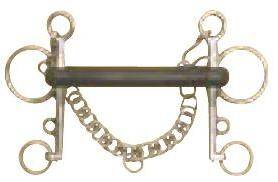 Centaur Stainless Steel Hard Rubber Mullen Mouth Pelham