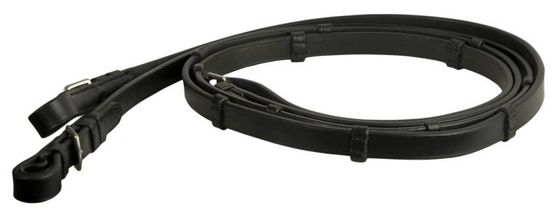 Da Vinci Flat Leather Grip Reins With Buckle End