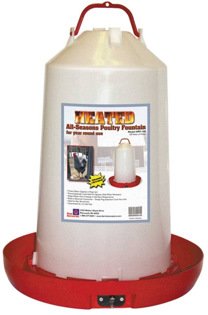Farm Innovators Heated Plastic Poultry Fount