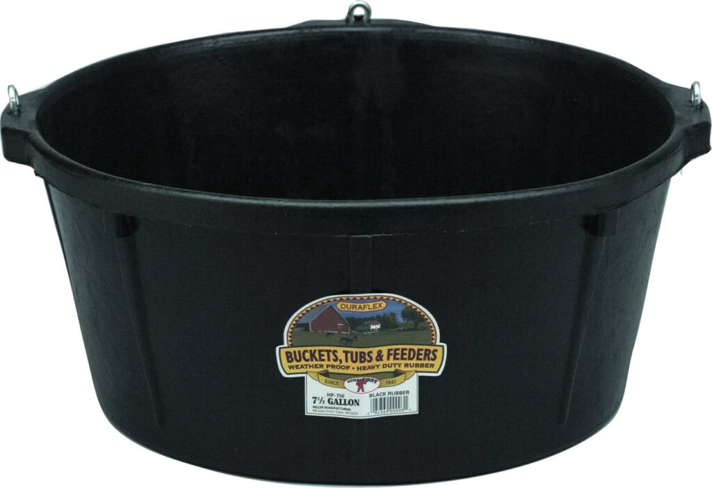 Little Giant Rubber Feeder Tub With  Hooks