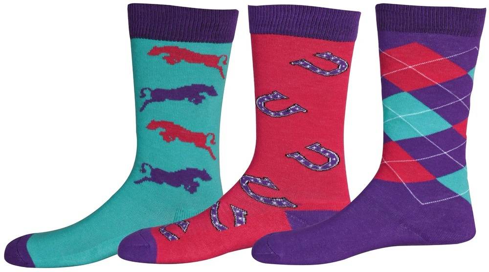 Tuffrider Kids Trio Ankle Socks