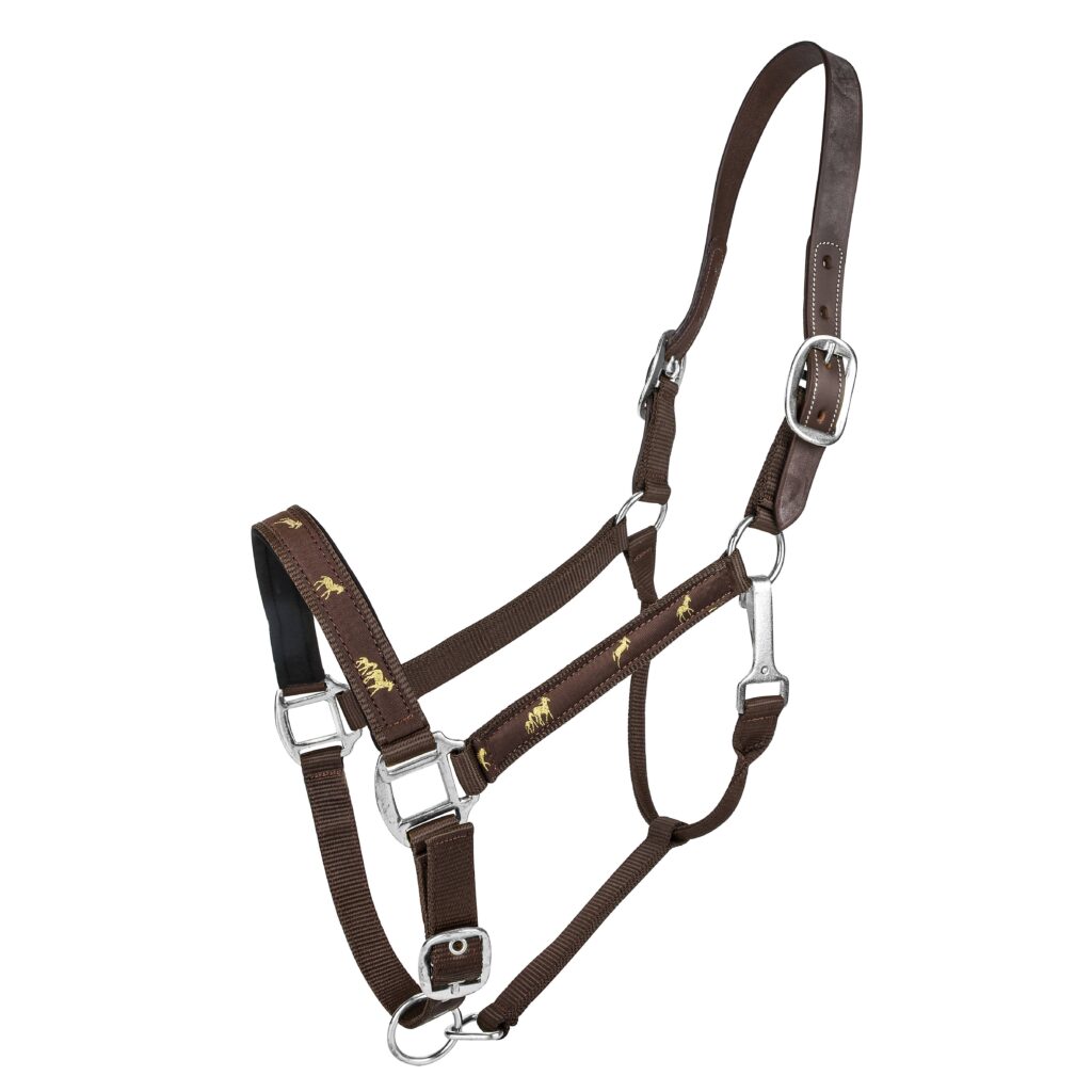 Gatsby Nylon Breakaway Halter With Horse Overlay & Snap