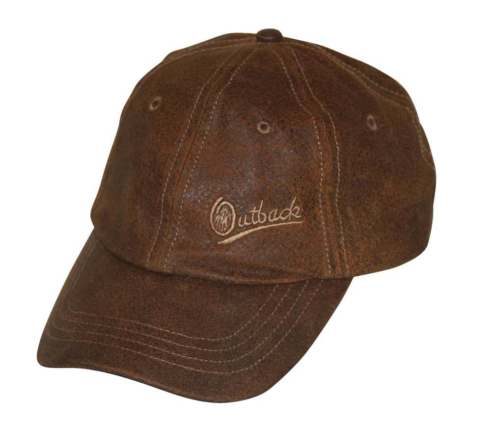 Outback Trading Leather Slugger Cap
