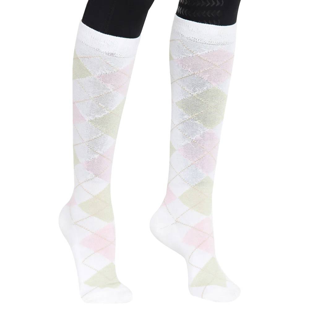 Tuffrider Ladies Bamboo Argyle Knee Hi Socks