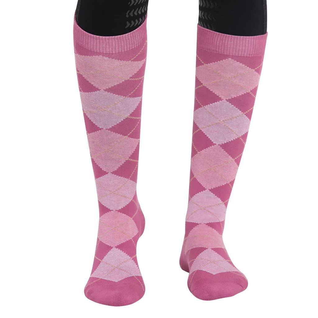 Tuffrider Ladies Bamboo Argyle Knee Hi Socks