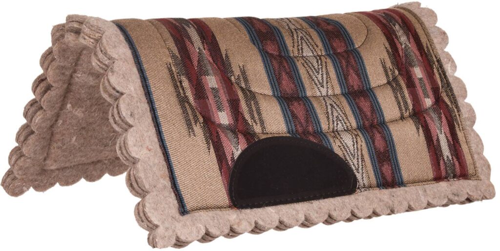 Mustang Sierra Herculon Top Pony Pad With Felt Scalloped Bottom