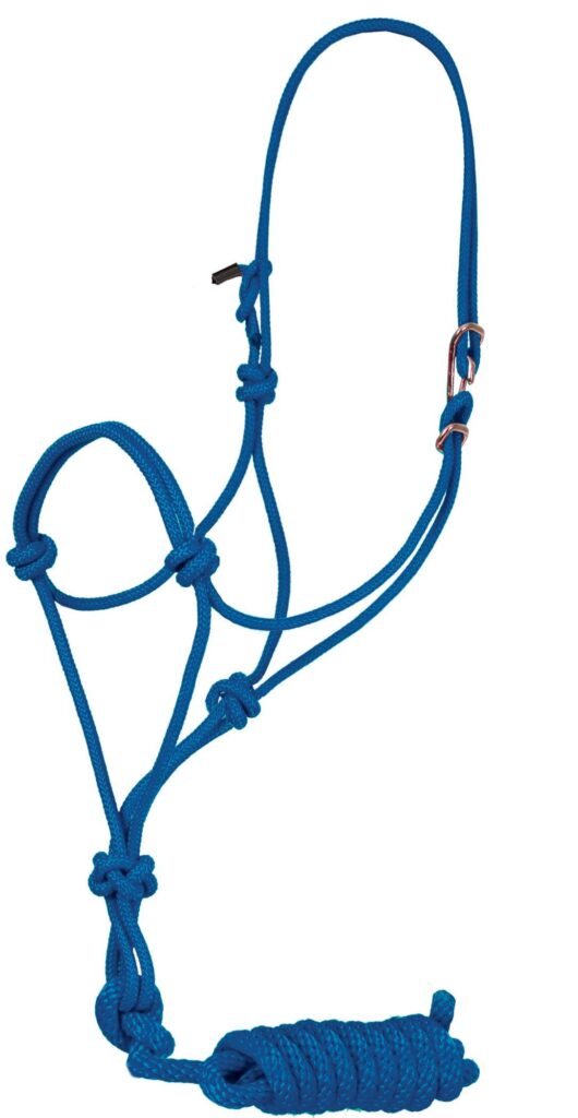Mustang Easy-On Rope Halter With 8′ Lead