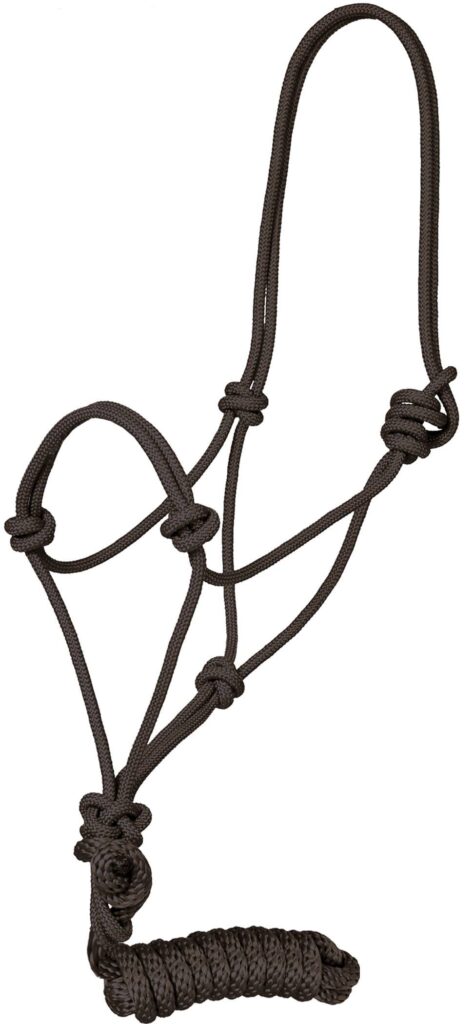 Mustang Traditional Poly Rope Halter With 8′ Lead