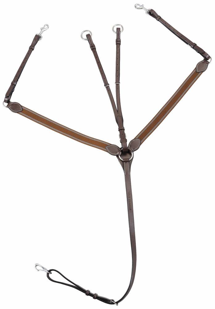 Henri De Rivel Pro Elastic Breastplate Martingale With Running Attachment