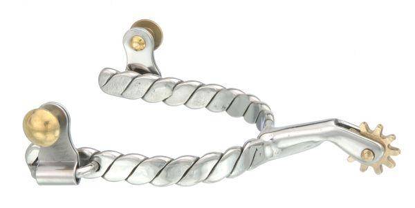 Kelly Silver Star Twisted Rope Spurs