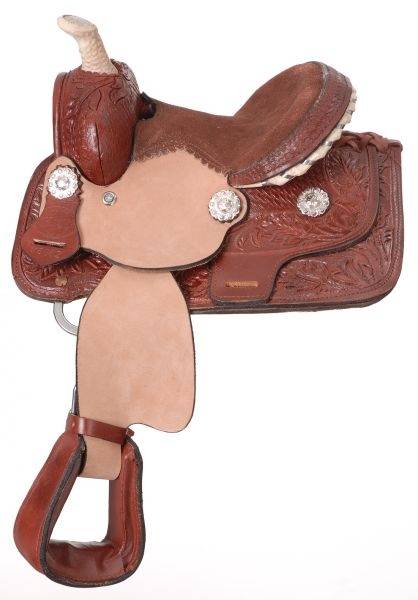 King Series Miniature Fully Carved Barrel Saddle Package