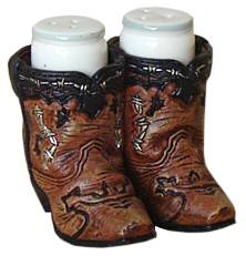 Gift Corral Cowboy Boots Salt & Pepper Set