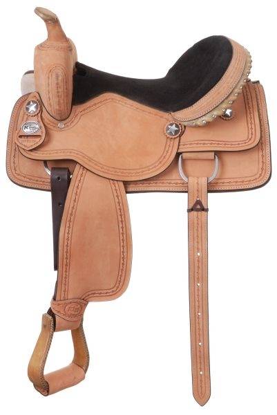 King Series Cowboy Saddle With  Barbwire Package